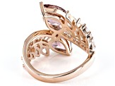 Blush Zircon Simulant And White Cubic Zirconia 18k Rose Gold Over Sterling Silver Ring 6.75ctw