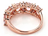 Morganite Simulant And Blush Cubic Zirconia 18k Rose Gold Over Sterling Silver Ring 3.84ctw