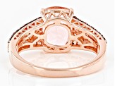 Morganite Simulant, Blush, And White Cubic Zirconia 18k Rose Gold Over Sterling Silver Ring