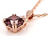 Blush And White Cubic Zirconia 18k Rose Gold Over Sterling Silver Pendant With Chain 8.60ctw