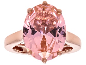 Pink Cubic Zirconia 18k Rose Gold Over Sterling Silver Ring 7.00ctw