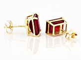 Ruby Mahaleo® 10k Yellow Gold Stud Earrings 2.92ctw