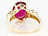 Red Mahaleo® Ruby 10k Yellow Gold Ring 4.63ctw