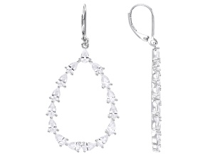 White Cubic Zirconia Rhodium Over Sterling Silver Earrings 8.76ctw