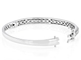 White Cubic Zirconia Rhodium Over Brass Bangle Bracelet 4.85ctw