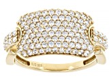 White Cubic Zirconia 18k Yellow Gold Over Sterling Silver Ring 1.60ctw