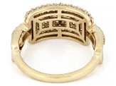 White Cubic Zirconia 18k Yellow Gold Over Sterling Silver Ring 1.60ctw