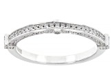 White Cubic Zirconia Rhodium Over Sterling Silver Ring and Band Set 3.38ctw