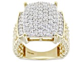 White Cubic Zirconia 18k Yellow Gold Over Brass Ring 2.75ctw