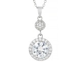 White Cubic Zirconia Rhodium Over Brass Bracelet, Pendant, and Earrings Boxed Set 23.83ctw