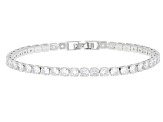 White Cubic Zirconia Rhodium Over Brass Bracelet, Pendant, and Earrings Boxed Set 23.83ctw