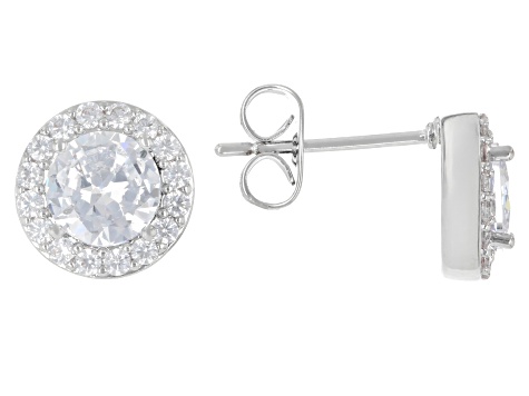 White Cubic Zirconia Rhodium Over Brass Bracelet, Pendant, and Earrings Boxed Set 23.83ctw