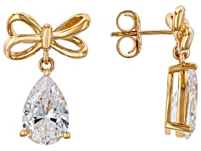 White Cubic Zirconia 18K Yellow Gold Over Sterling Silver Earrings 8.60ctw