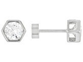 White Cubic Zirconia Rhodium Over Sterling Silver Earrings 1.58ctw