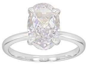 White Cubic Zirconia Rhodium Over Brass Ring 5.67ctw
