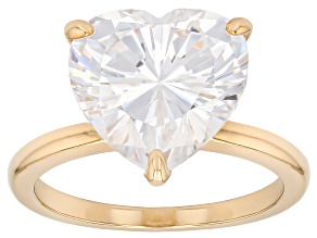 White Cubic Zirconia 18K Yellow Gold Plated Ring 10.64ctw
