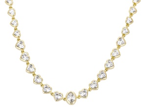 White Cubic Zirconia 18k Yellow Gold Plated Necklace 13.16ctw