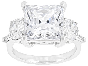 White Cubic Zirconia Rhodium Plated Ring 10.00ctw