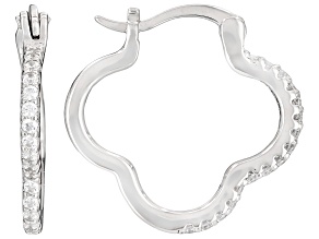 White Cubic Zirconia Rhodium Over Sterling Silver Earrings 0.64ctw