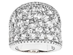 White Cubic Zirconia Rhodium Plated Ring 13.29ctw