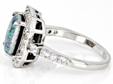 Multicolor Mosaic Opal Triplet Rhodium Over Sterling Silver Ring 0.40ctw