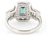 Blue Lab Created Alexandrite Rhodium Over Sterling Silver Ring 2.55ctw