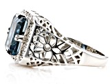 London Blue Topaz Rhodium Over Sterling Silver Solitaire Ring 2.57ct