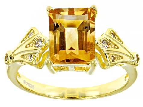 Yellow Citrine 18k Yellow Gold Over Sterling Silver Ring 1.94ctw