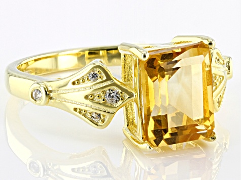Yellow Citrine 18k Yellow Gold Over Sterling Silver Ring 1.94ctw