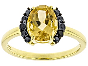 Yellow Citrine 18k Yellow Gold Over Sterling Silver Ring 2.06ctw