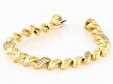 White Cubic Zirconia 18k Yellow Gold Over Sterling Silver San Marco Bracelet 0.90ctw