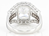 White Cubic Zirconia Rhodium Over Sterling Silver Ring 7.20ctw