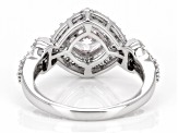 White Cubic Zirconia Rhodium Over Sterling Silver Ring 3.00ctw