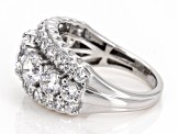 White Cubic Zirconia Platinum Over Sterling Silver Ring 5.70ctw