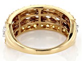 Canary And White Cubic Zirconia 18K Yellow Gold Over Sterling Silver Ring 3.00ctw