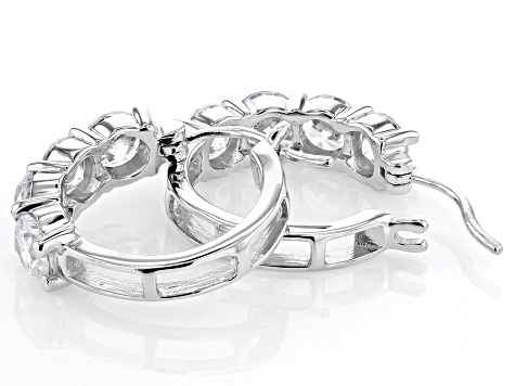 Pink Cubic Zirconia Rhodium Over Silver Heart Earrings, Ring