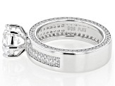 White Cubic Zirconia Rhodium Over Sterling Silver Ring 3.52ctw