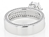 White Cubic Zirconia Rhodium Over Sterling Silver Ring 3.52ctw