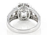 White Cubic Zirconia Rhodium Over Sterling Silver Ring 7.88ctw