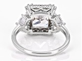 White Cubic Zirconia Platinum Over Sterling Silver 27th Anniversary Ring 6.62ctw