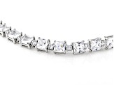 White Cubic Zirconia Platinum Over Sterling Silver Tennis Bracelet 26.50ctw