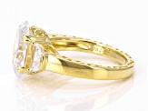 White Cubic Zirconia 18k Yellow Gold Over Sterling Silver Ring 7.74ctw