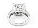 White Cubic Zirconia Platinum Over Sterling Silver Ring 7.58ctw