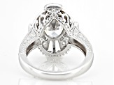 White Cubic Zirconia Platinum Over Sterling Silver Ring 5.51ctw