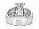 White Cubic Zirconia Rhodium Over Sterling Silver Ring 6.84ctw DEW)