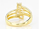 White Cubic Zirconia 18k Yellow Gold Over Sterling Silver Ring 1.62ctw