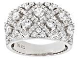 White Cubic Zirconia Rhodium Over Sterling Silver Ring 2.80ctw