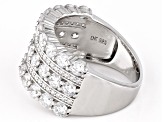 White Cubic Zirconia Rhodium Over Sterling Silver Ring 5.25ctw