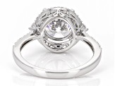 White Cubic Zirconia Rhodium Over Sterling Silver Ring 5.12ctw