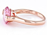 Pink Cubic Zirconia 18k Rose Gold Over Sterling Silver Ring 5.96ctw